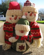 87679SNF-Snowman Family Sitting Cloth  - £7.93 GBP