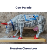 Cow Parade Houston Chronicow with Original Box 2001 Pre-Loved - $59.99
