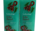 2X Bodycology Feelin Flannel 2 In 1 Body Wash &amp; Bubble Bath 16 Oz. Each - £15.88 GBP