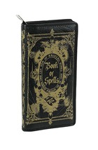 Black and Gold Book of Spells Checkbook Style Wallet Gothic Fashion - £31.10 GBP