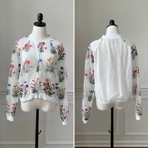 Philosophy Mesh Embroidered Bomber Jacket White M - $374.97 MXN