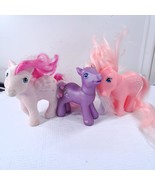 Vintage My Little Pony set 3 so Soft Heart Throb flocked Wisteria Cotton... - $35.31 CAD