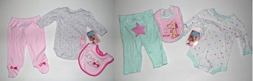 Bon Bebe baby Girls 3 Piece outfit NWT Sizes 0-3M 3-6M 6-9M - $12.79
