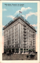 Vtg Postcard Gates Hotel, Fireproof, Los Angeles, Street View, Vtg Cars PM 1921 - £6.04 GBP