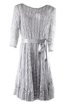 MSK New Gray Illusion Floral Lace Dress  Plus  14W    $109 - £46.98 GBP