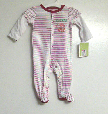 Circo Infant Girls Sleeper Snaps Santa Loves Me Pajamas Size 6 Months NWT - $7.99