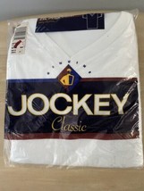 Vintage 1998 Jockey Medium White V-Neck T-Shirts Classic Y2K 100% Cotton... - £37.86 GBP