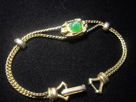 Vintage Goldette Turtle Gold Tone Slide Bracelet   7 1/4 Inches Long - £35.55 GBP