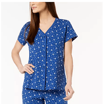 Charter Club Printed Cotton Pajama Top, Size  XXXL - £10.79 GBP