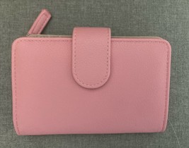 Mundi “Frankie Indexer”Pastel Pink Zip Around Wallet/Credit Cards,Coin I... - $21.78