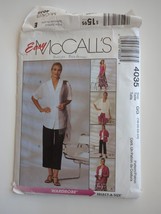 Easy McCall Sewing Pattern 4035 Misses Shirt Top Shorts Size 18-24 Partial Cut - £6.82 GBP