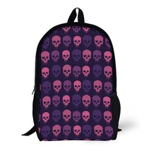 Mondxflaur Skull Backpacks for School Kids Adults Lightweight Bag 16.9in - £19.29 GBP