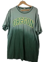 Oregon Ducks T Shirt Size 2XL XXL Burn Out Ombre Green Broken In Fit Men... - $37.22