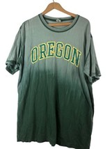 Oregon Ducks T Shirt Size 2XL XXL Burn Out Ombre Green Broken In Fit Men... - £29.49 GBP