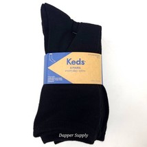Keds Everyday Crew Socks 6 Pairs Black Size 6–10 Women’s Polyester Blend... - $13.86