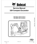 BOBCAT 329 COMPACT EXCAVATOR SERVICE MANUAL SN 6986946 - $5.00