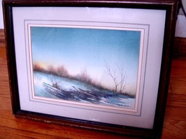 Original signed Marlo D. Cain Watercolor  - Listed Wisconsin Artist 1925 - 2005 - £221.17 GBP