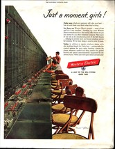 1953 Western Electric Telephone Color Ad Switchboard d9 - $22.24