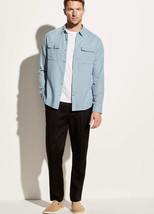 Vince Men&#39;s Cotton Double Face Garment Dyed Classic Fit Shirt Hockney Blue-2XL - £70.15 GBP