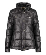 JESSICA SIMPSON Black Quilted Mock Neck Puffet Coat Jacket Size Medium M... - £42.46 GBP