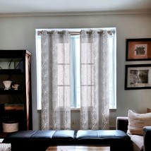Set of Two 84&quot;  Silver Boho Embroidered Window Panels - $3,626.88 MXN