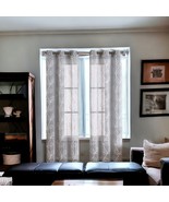 Set of Two 84&quot;  Silver Boho Embroidered Window Panels - $3,611.93 MXN