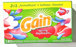 Gain Spring Daydream 180 Dryer Sheets Aroma Boost And Softness - £20.44 GBP