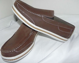 A BRAND NEW PRO LINE MEN BROWN SLIP ON CASUAL DRESS SHOES SIZE10 EEE COM... - £15.81 GBP