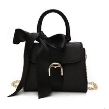 FUNMARDI Trends Bow Design Shoulder Bag Chain PU Leather Women Bag High Quality  - £30.83 GBP