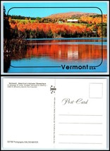 VERMONT Postcard - Fall / Autumn Scene With River / Pond, Farmhouse &amp; Barn GZ12 - £2.57 GBP