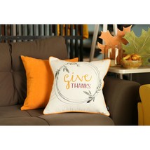 Set Of 4 18 Inch Thanksgiving Pie Throw Pillow Cover In Muliticolor - $139.49