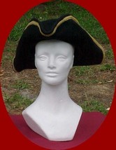 Colonial Tri-corn Hat with Gold Trim Pirate - $34.95