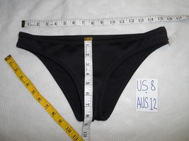 Seafolly scuba luxe bikini bottom BLACK 8 US-$82 NWOT - £27.08 GBP
