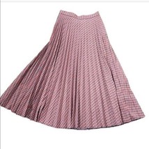 Anthropologie Maeve Pleated Blue Red Midi Skirt NWOT Size 0 - £38.98 GBP