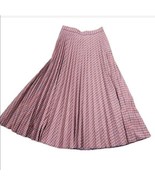 Anthropologie Maeve Pleated Blue Red Midi Skirt NWOT Size 0 - $49.49