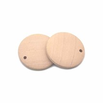 Bluemoona 25 Pcs - 25mm Wood Circular Board Tags Birthday Chore Boards Art Neckl - £3.87 GBP