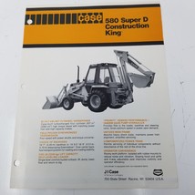 Case 580 Super D Construction King Sales Brochure 1980 Specifications Ph... - $18.95