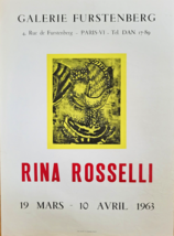 Rina Rosselli - Original Exhibition Poster - Galerie Furstenberg Paris - 1963 - £92.45 GBP