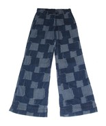 VTG J&amp;S Jelo Style Faux Fringe Patchwork Look Bellbottom Jeans Wm Greece... - $75.21 CAD