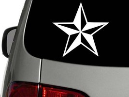 Nautical Star Blazing Star Vinyl Decal Car Wall Window Sticker Choose Size Color - £2.20 GBP+