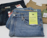Men&#39;s Jeans Pants Chinos Lot of 3 Pairs Levi&#39;s Wrangler Goodfellow &amp; Co ... - £31.27 GBP
