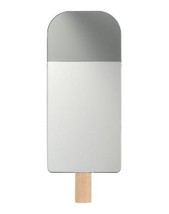 ELEMENTS OPTIMAL Mirror Ice Cream Decor Made In Italy Grey Size 22&quot; X 9&quot; - £169.95 GBP