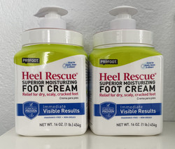 2 X Profoot Heel Rescue Foot Cream Dry Scaly Relief 16 Oz. NEW LOOK - £31.26 GBP
