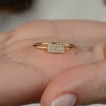 0.30Ct Round Cut VVS1 Diamond Pretty Engagement CZ Ring 14k Yellow Gold Finish - £113.30 GBP