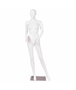 5.8 FT Female Mannequin Plastic Full Body Dress Form Display w/ Base Whi... - £135.08 GBP