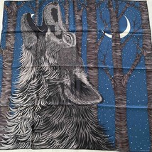 Hermes Shawl Awooooo 100 x 100 cm Cashmere silk scarf stole wolf blue - £1,301.95 GBP