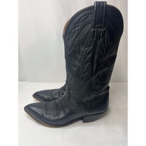 Vintage Nocona Cowboy Boots Mens Size 9 Black Leather 7501 Western Rodeo Country - £72.72 GBP