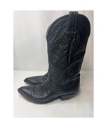 Vintage Nocona Cowboy Boots Mens Size 9 Black Leather 7501 Western Rodeo... - £72.72 GBP