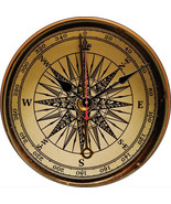 40cm Large Wooden Retro Compass Style Quartz Clock Wall Art - $48.51