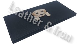 Yellow Lab Puppy Design Leather Checkbook Cover - £19.94 GBP